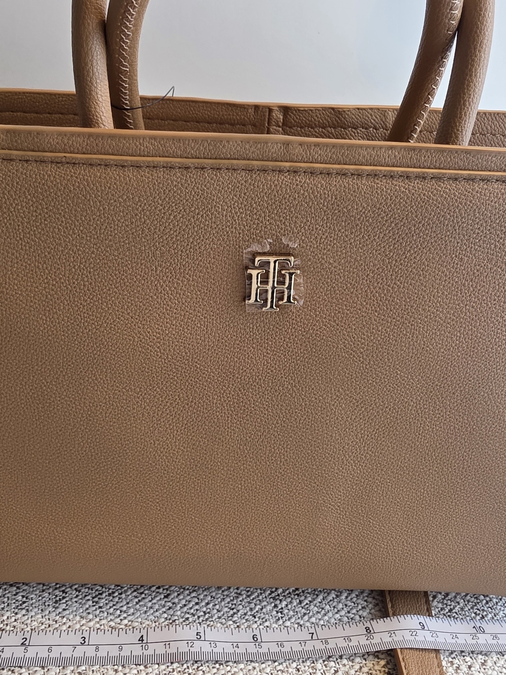 Tommy Hilfiger Tan Structured Satchel Bag - Picture 3 of 11